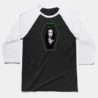 COFFIN MUGSHOT 2 (VAMPIRA) Baseball T-Shirt